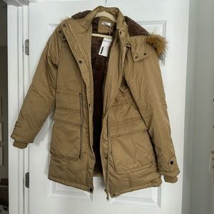 Warm tan winter coat